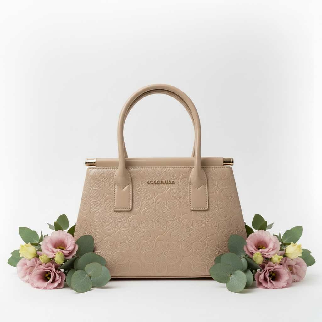 Beige bag angled