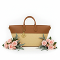 Borsa marrone rafia - con charm