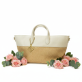 Borsa rafia bicolore - con charm