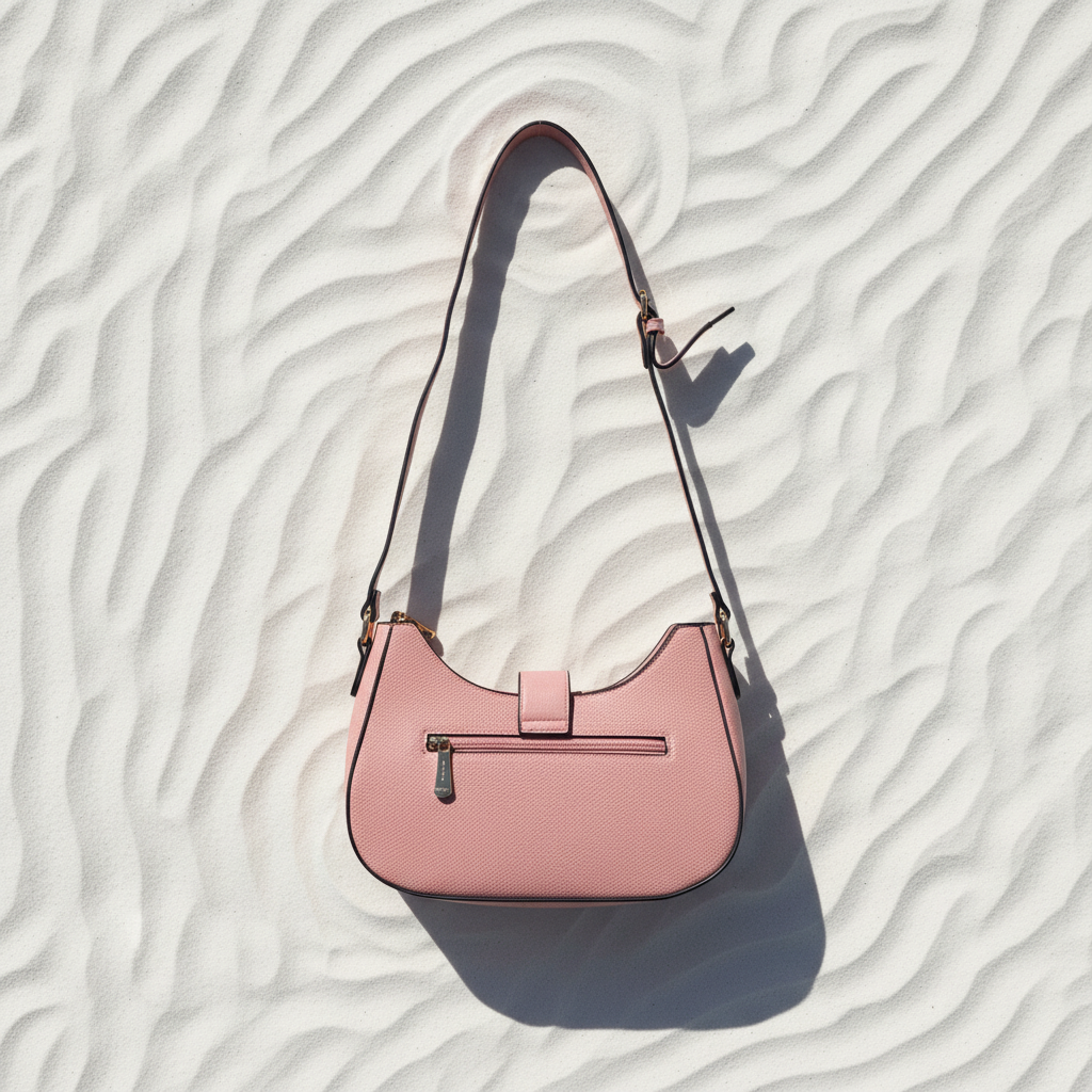 Charro Hobo Rosa Cipria Retro – White Sand Flat Lay