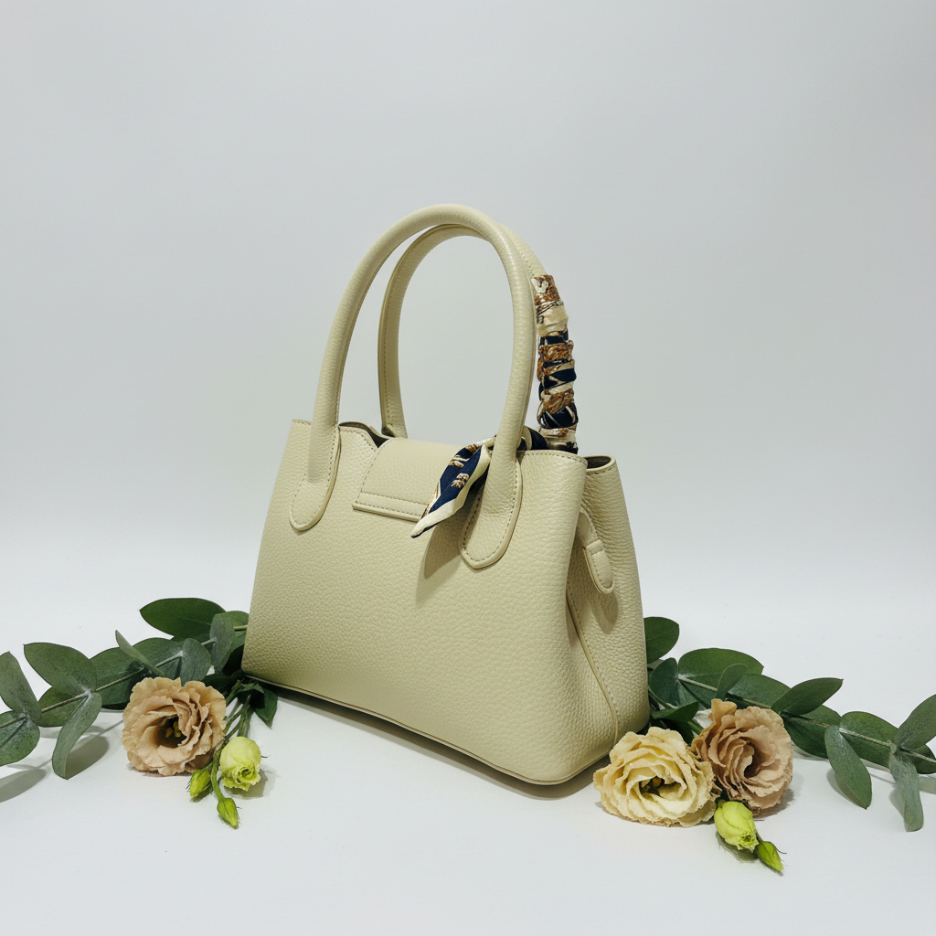 COCONUDA Cream Bag Three-Quarter View