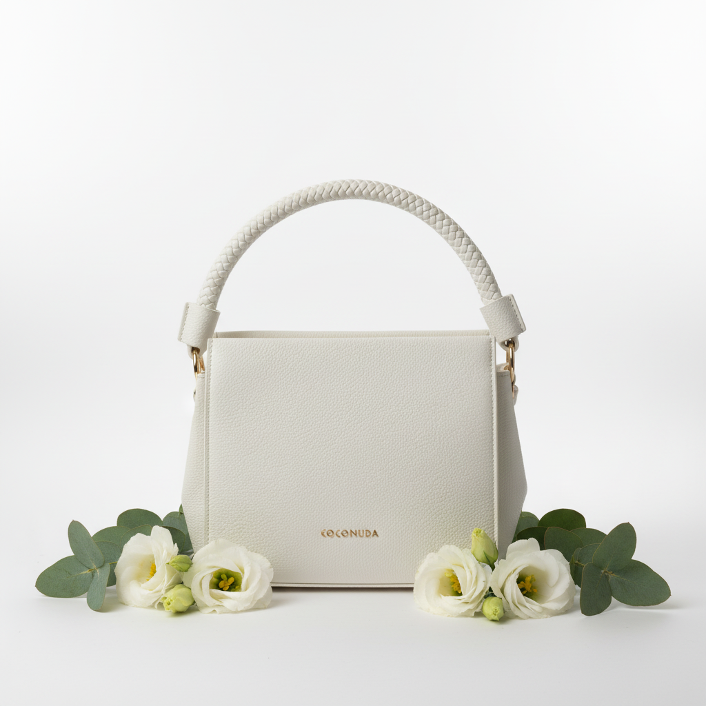 COCONUDA Ivory Bag Front View