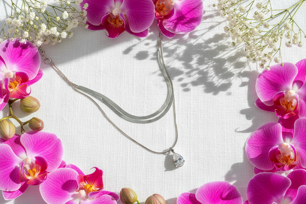 Collana con stile primaverile naturale