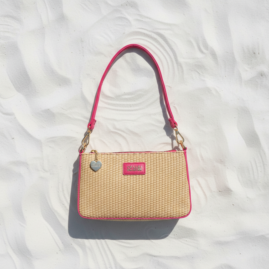 Coveri Collection Bag – White Sand Flat Lay