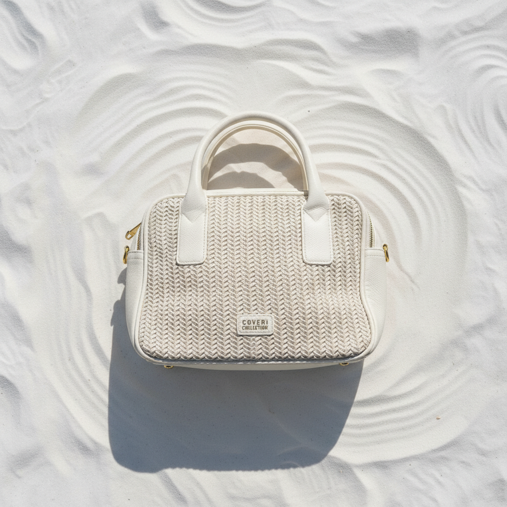 Coveri Collection Boston Chevron Avorio – White Sand Flat Lay