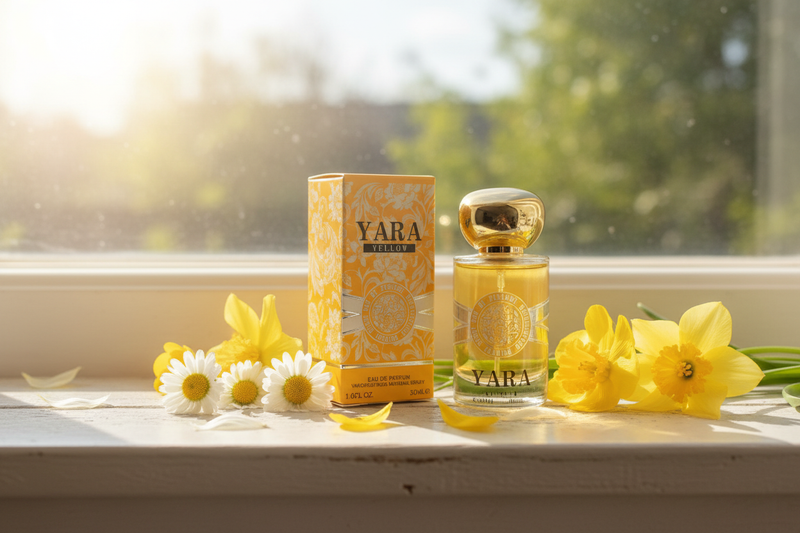 Immagine primaverile del profumo YARA YELLOW