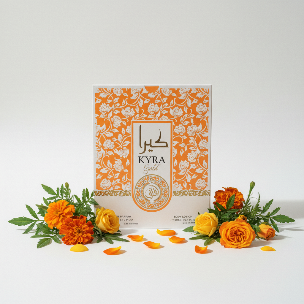 KYRA Gold Box White Background