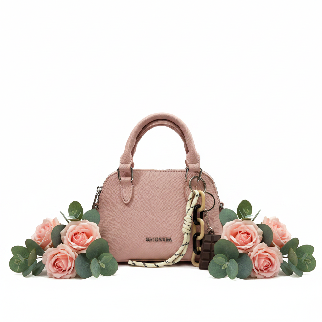 Mini bag rosa - frontale sfondo bianco
