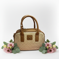 Raffia bowling bag back