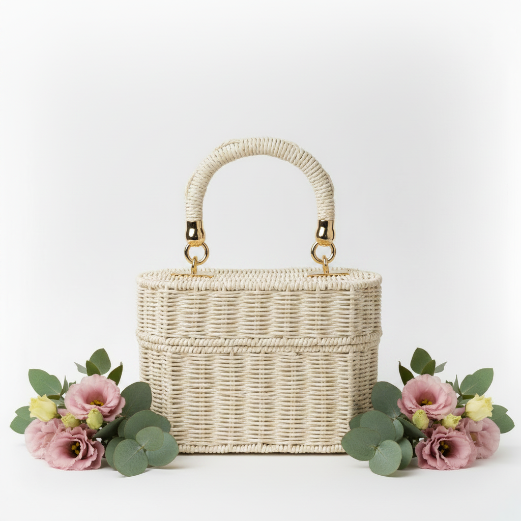 Raffia box bag back