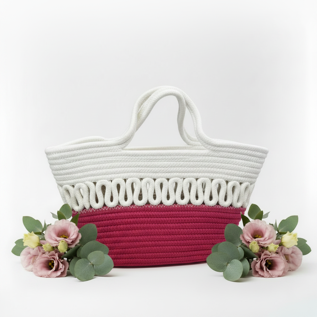 Rope bag - snow white top