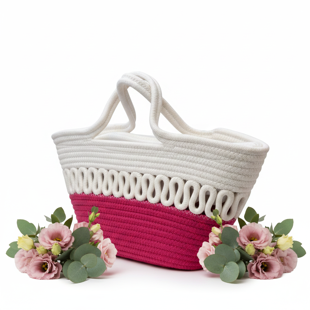 Rope basket bag side