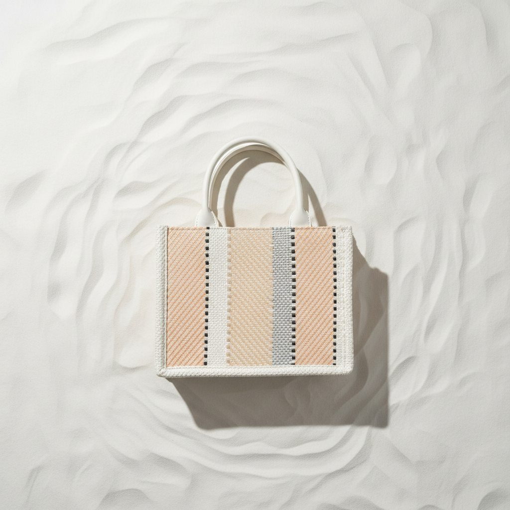 Tote Rafia Pesca Avorio Retro – White Sand Flat Lay